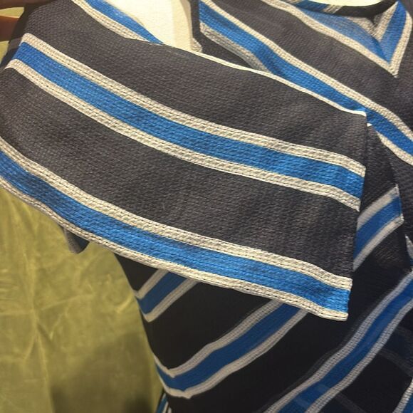 Fendi Elegant Striped Cold Shoulder mini Dress, US4 - Picture 4 of 11